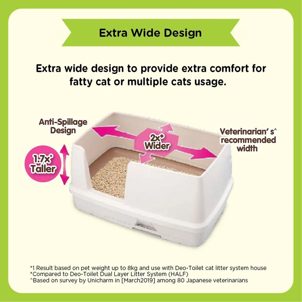 15% OFF: Unicharm Deo Toilet Wide Litter System High Wall Cat Litter Tray