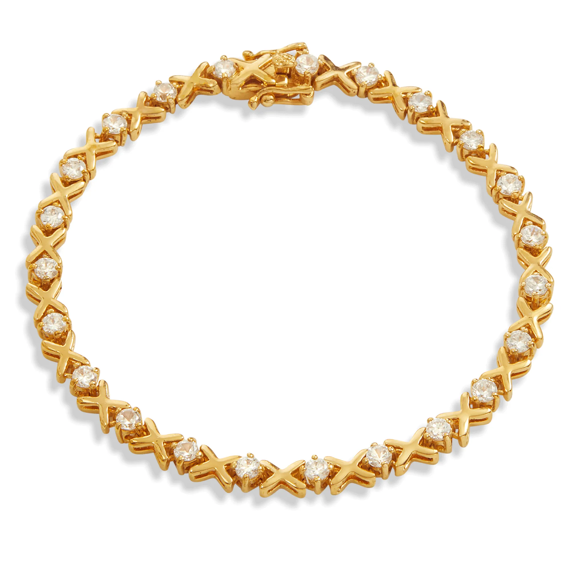 18K ROSE HUG AND KISSES TENNIS BRACELET ecco Shoes