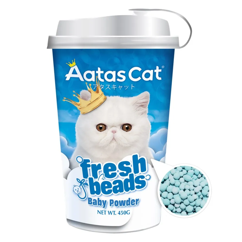 $2 OFF: Aatas Cat Litter Deodorising Fresh Beads (Baby Powder) 450g