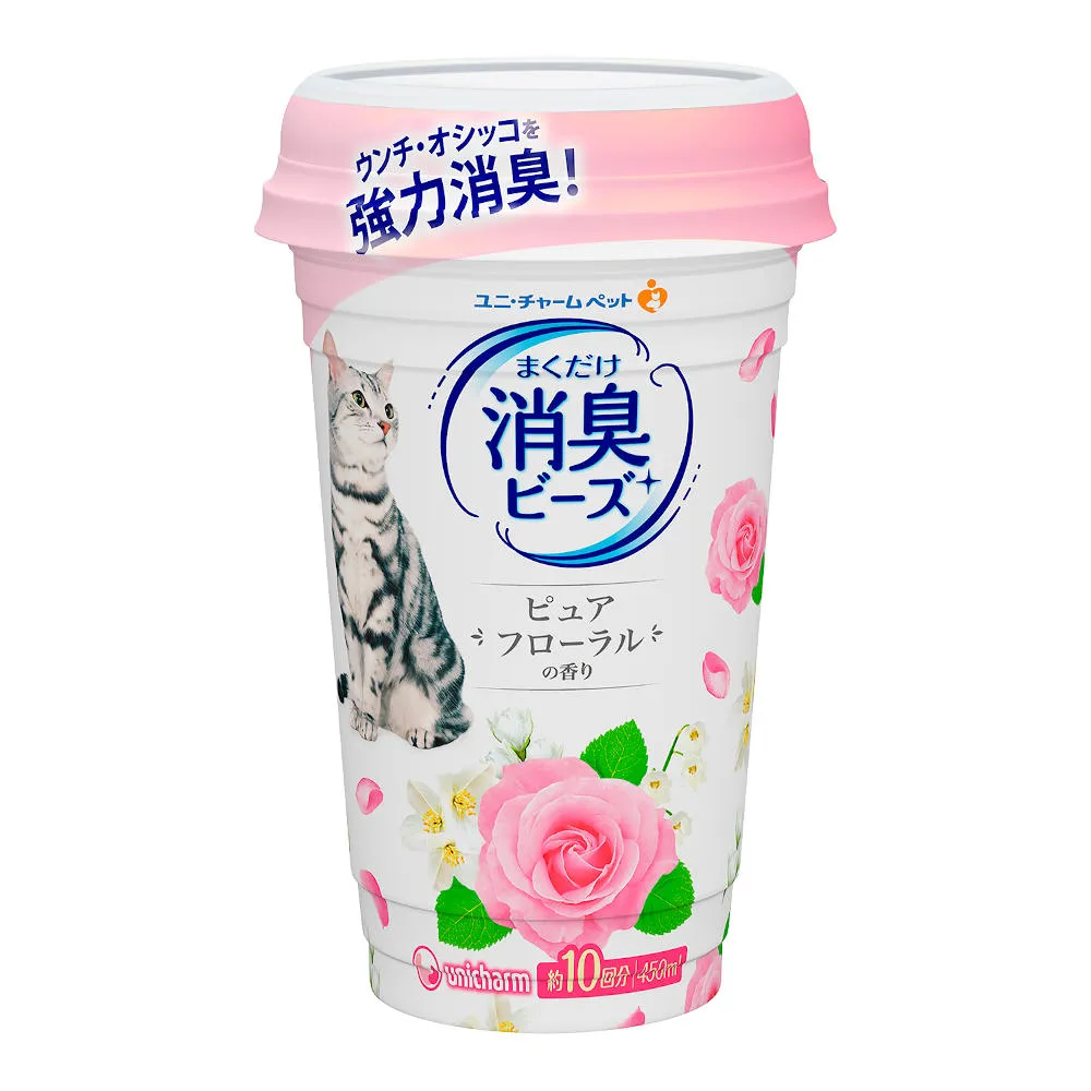 $3 OFF: Unicharm Cat Litter Deodorising Beads (Floral) 450ml