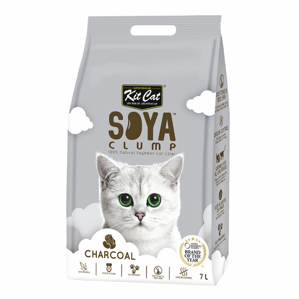 30% OFF: Kit Cat Soya Clump Charcoal Cat Litter 7L