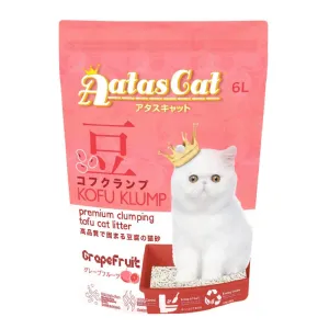 6 FOR $45: Aatas Cat Kofu Klump Tofu Cat Litter (Grapefruit) 6L