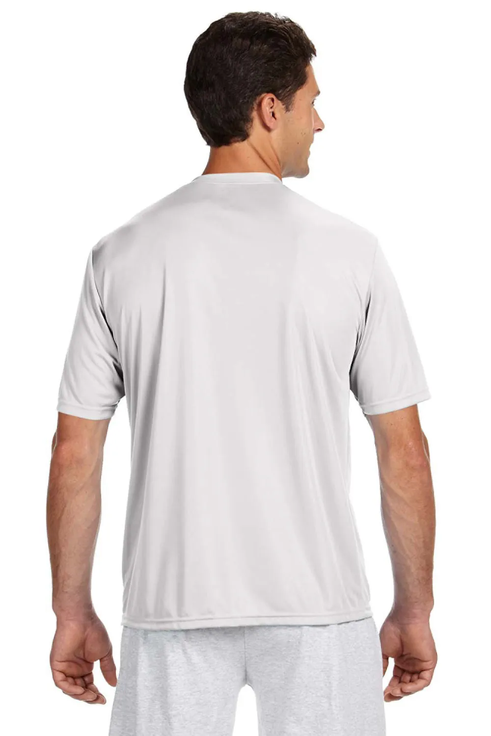 A4 Mens Performance Moisture Wicking Short Sleeve Crewneck T-Shirt - White
