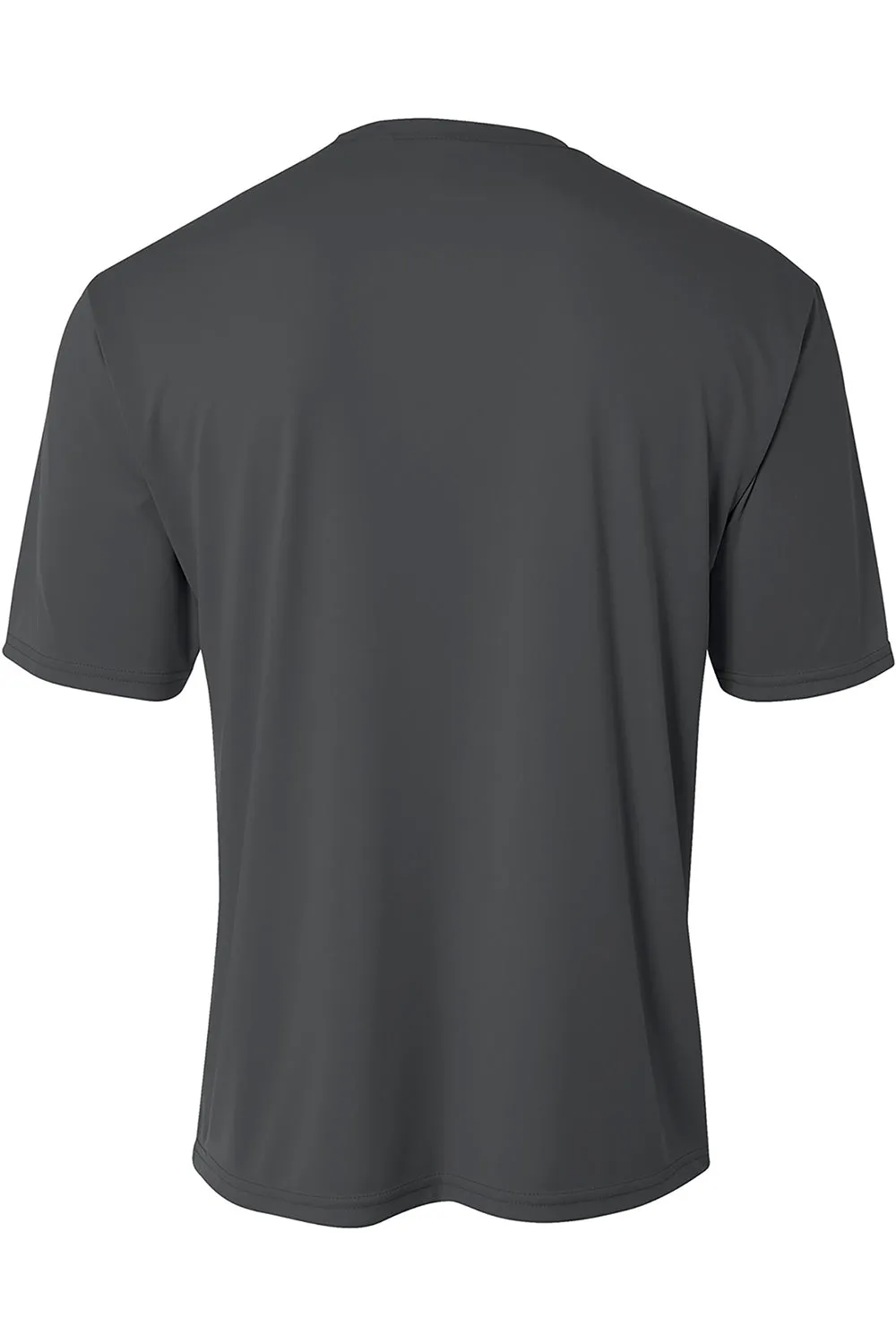A4 Mens Sprint Performance Moisture Wicking Short Sleeve Crewneck T-Shirt - Graphite Grey