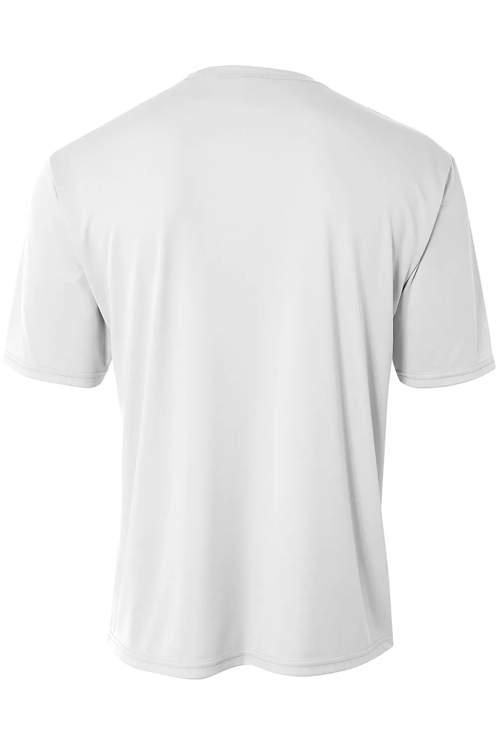 A4 Mens Sprint Performance Moisture Wicking Short Sleeve Crewneck T-Shirt - White