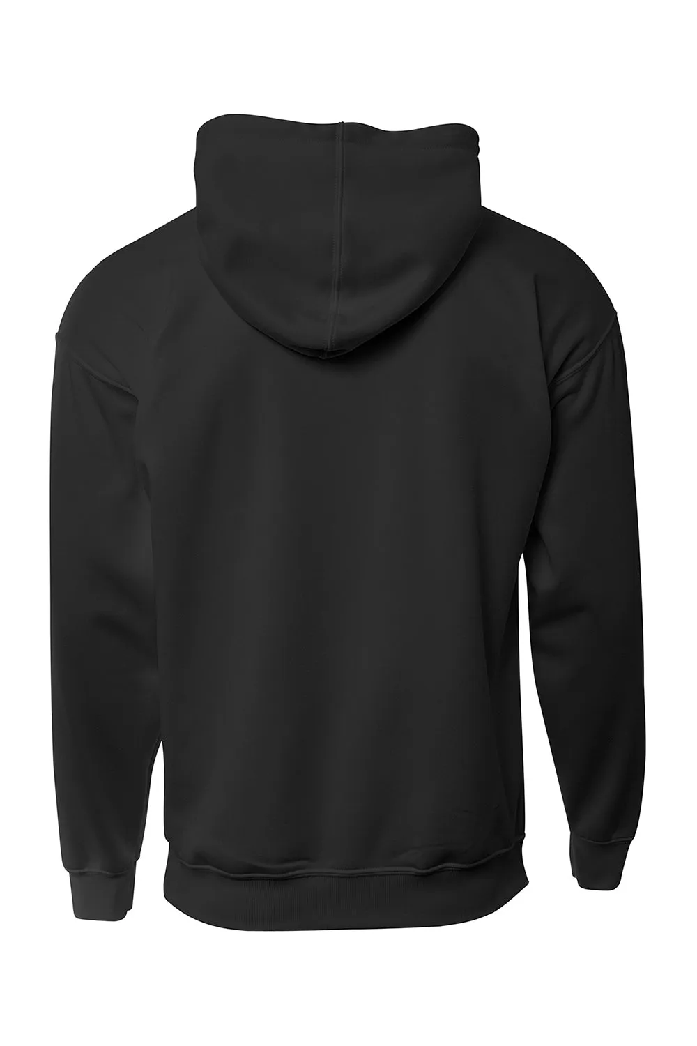 A4 Mens Sprint Tech Fleece Hooded Sweatshirt w/ Pouch Pocket - Black