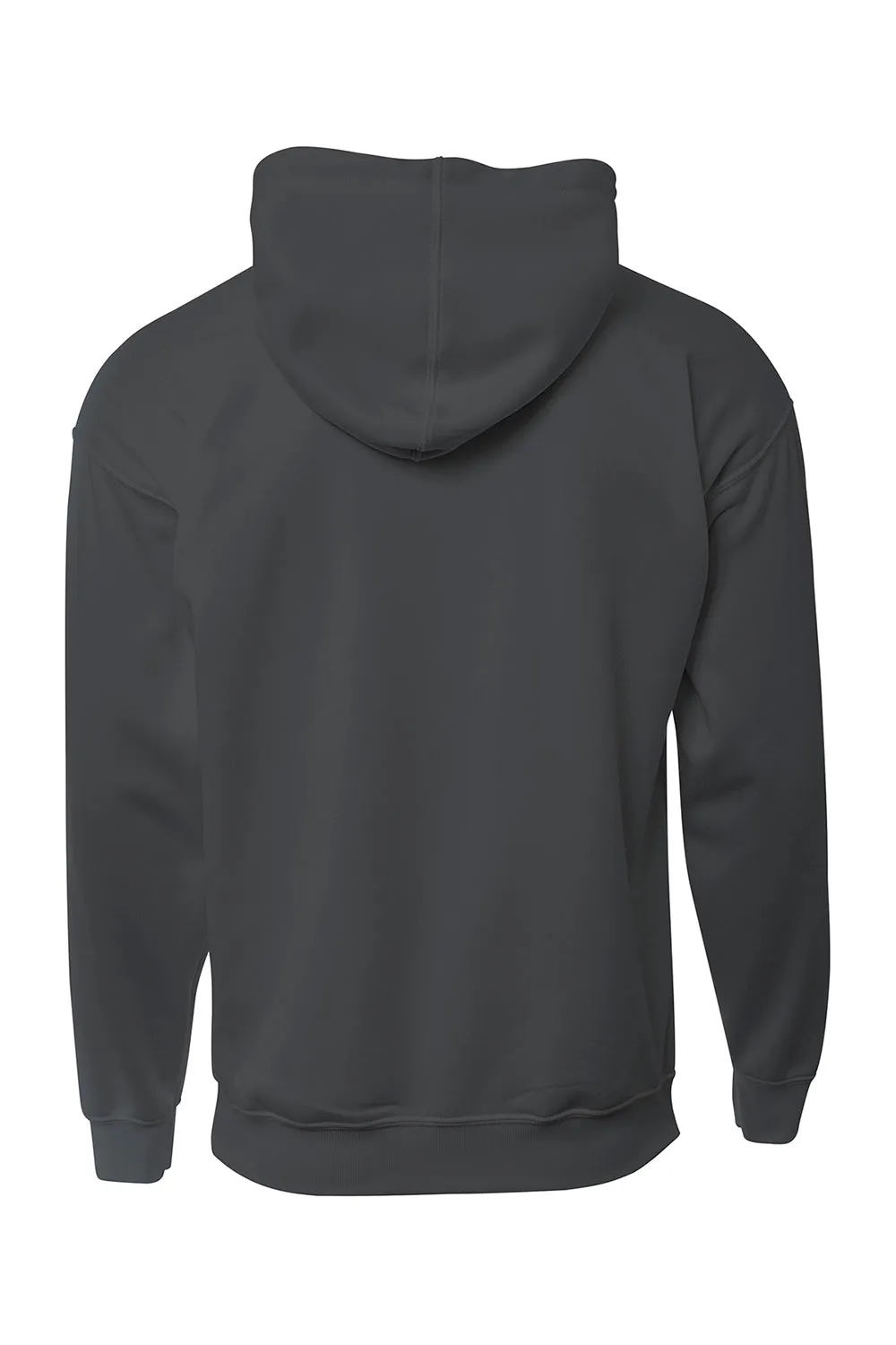 A4 Mens Sprint Tech Fleece Hooded Sweatshirt w/ Pouch Pocket - Graphite Grey