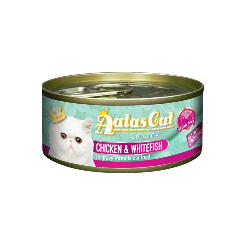 Aatas Cat Creamy Chicken & Whitefish in Gravy 80g