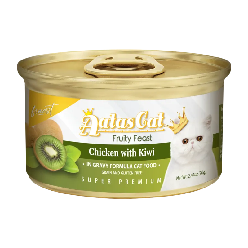 Aatas Cat Finest Fruity Feast Chicken with Kiwi in Gravy 70g