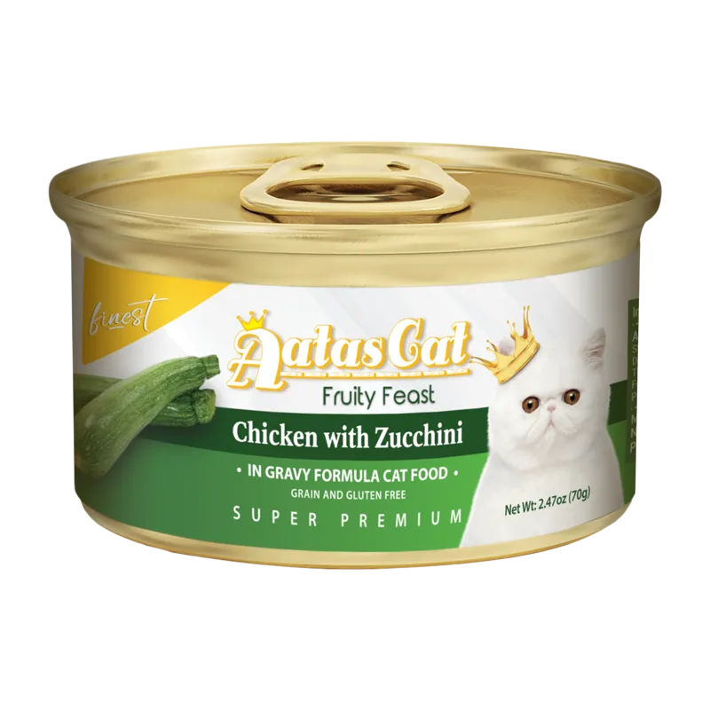 Aatas Cat Finest Fruity Feast Chicken with Zucchini in Gravy 70g