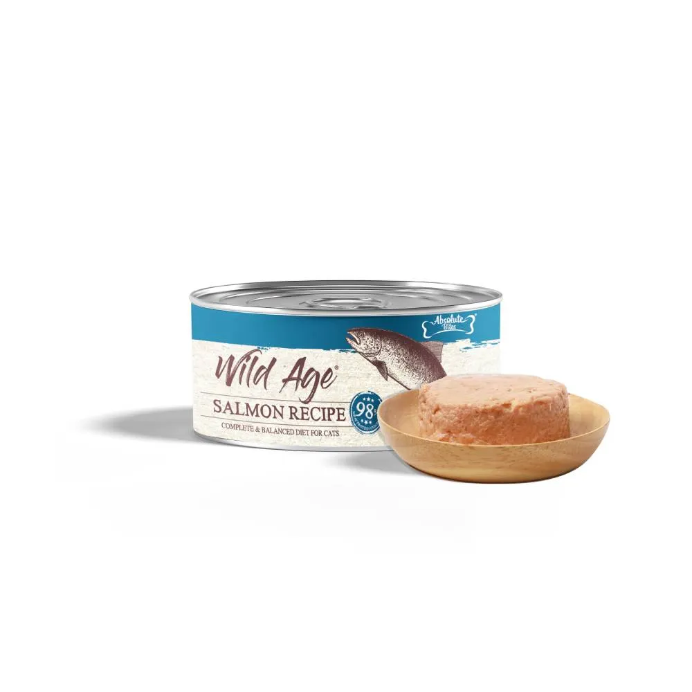 Absolute Bites Wild Age Cats Complete & Balanced Diet Salmon Recipe (6 x 80g)