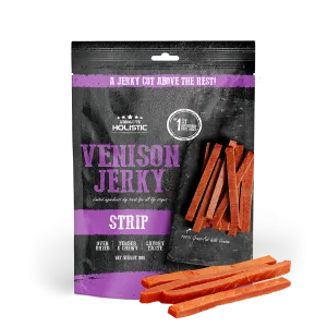 Absolute Holistic Dog Treats Venison Jerky Strip 100g