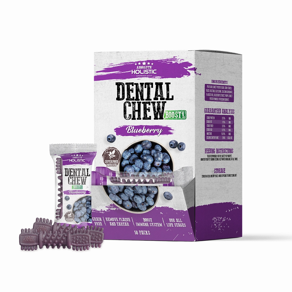 Absolute Holistic Dog Boost Dental Chew Blueberry 25g (4")