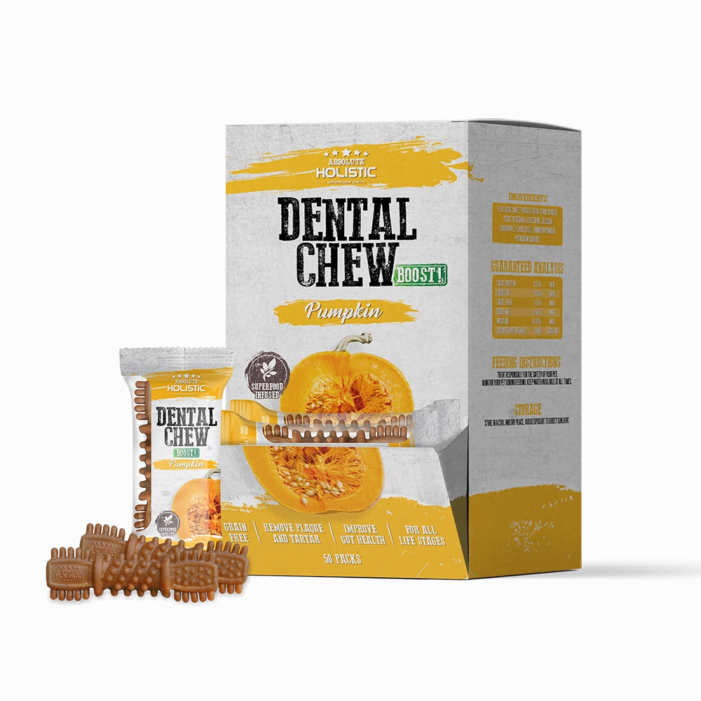 Absolute Holistic Dog Boost Dental Chew Pumpkin 25g (4")