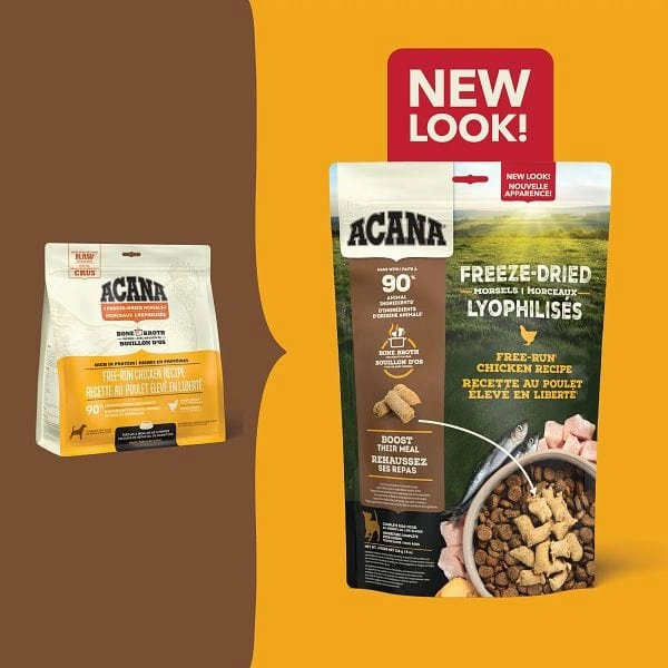 ACANA Free-Run Chicken Recipe Freeze Dried Dog Food, Morsels