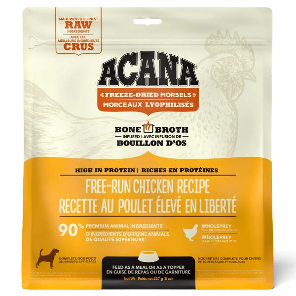 ACANA Free-Run Chicken Recipe Freeze Dried Dog Food, Morsels