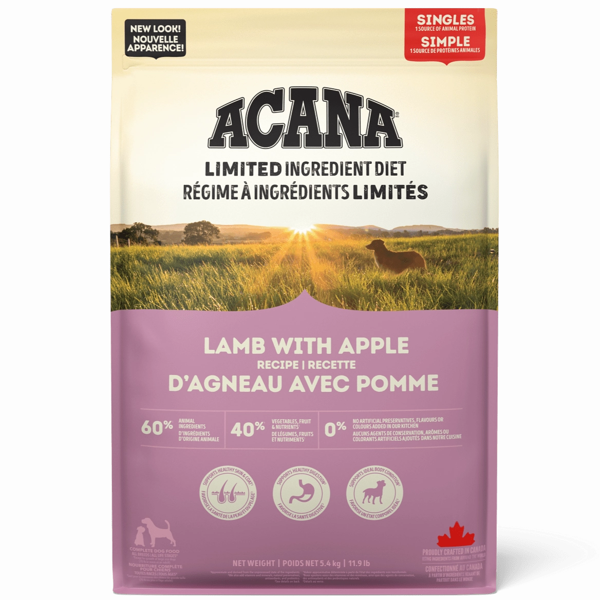 ACANA Singles Lamb with Apple Recipe Dry Dog Food