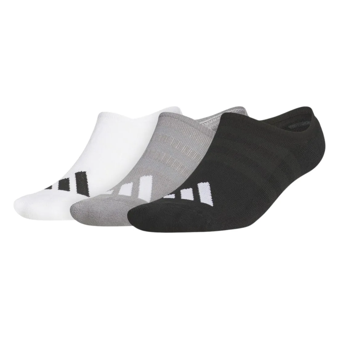 adidas 3 Pack No Show Golf Socks JI9115