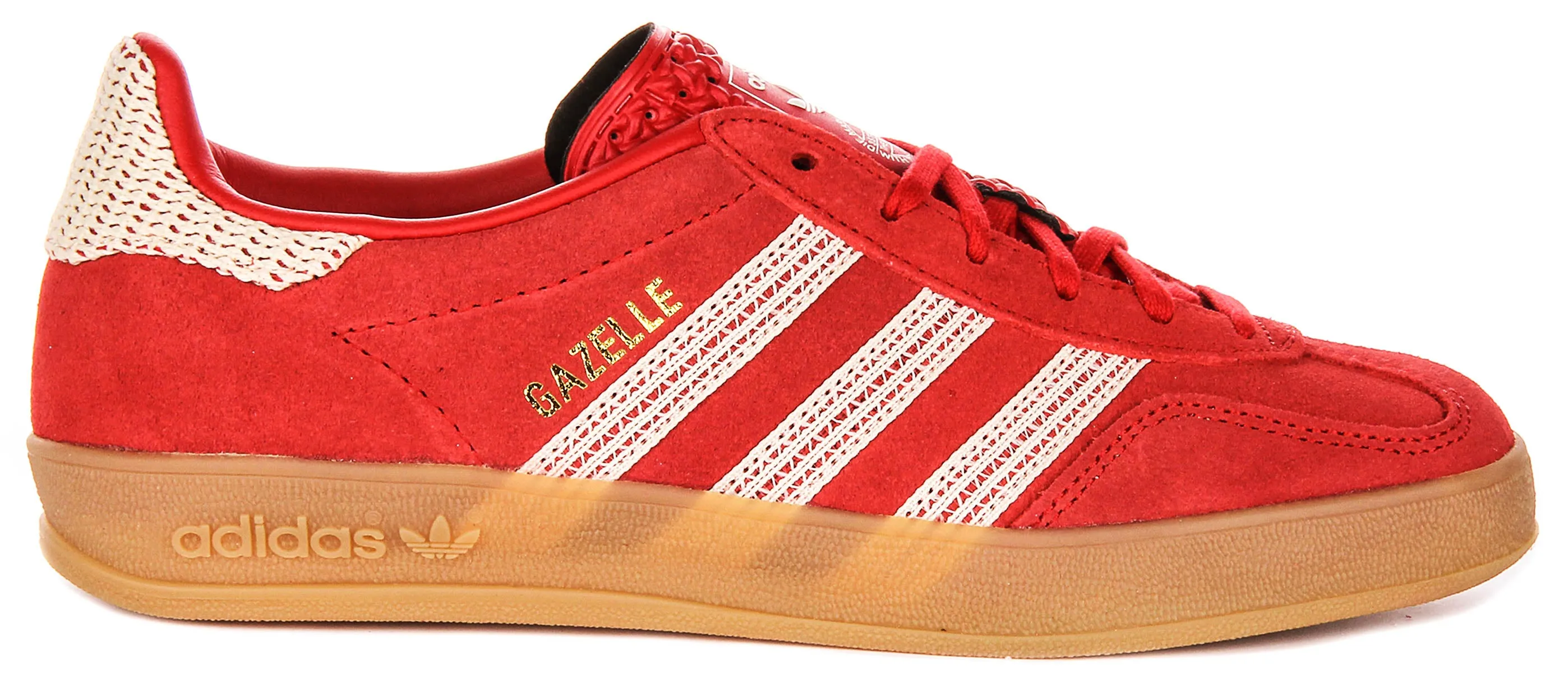 Adidas Gazelle Indoor In Red White For Women Shoes Adidas