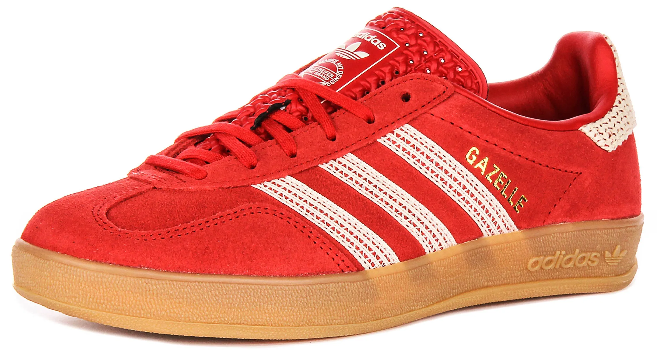 Adidas Gazelle Indoor In Red White For Women Shoes Adidas