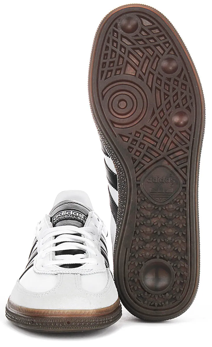 Adidas Handball Spezial In White Black Leather Shoes Adidas