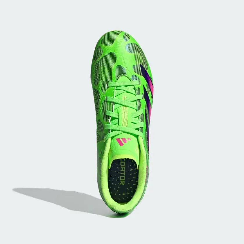 adidas Junior Predator League Low FG Firm Ground - Solar green/ Shock Pink/ Lucid Lemon