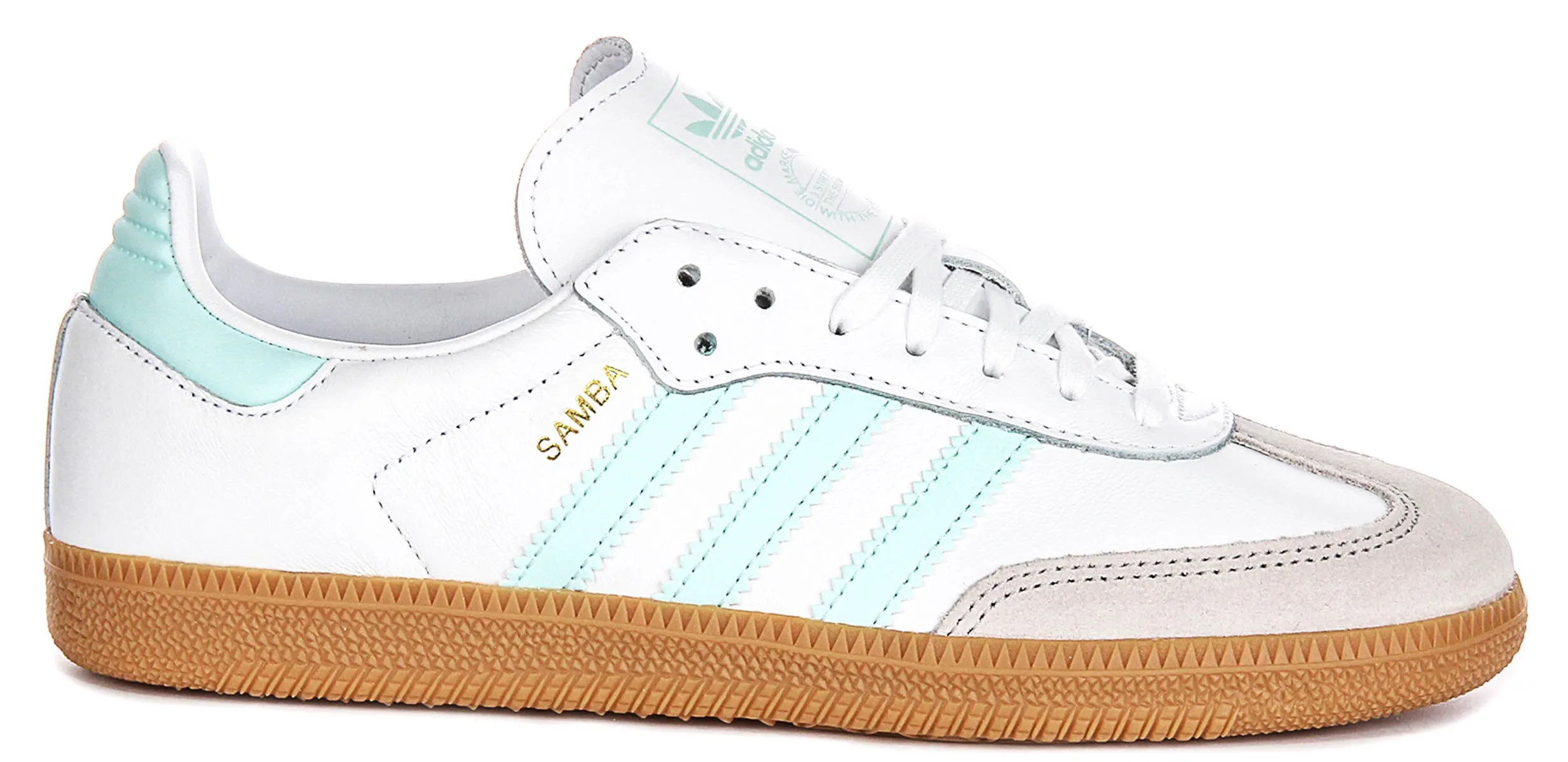Adidas Samba OG  In White Blue For Youth Shoes Adidas