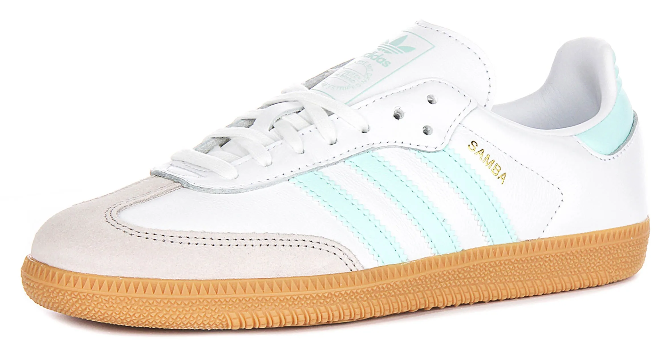 Adidas Samba OG  In White Blue For Youth Shoes Adidas