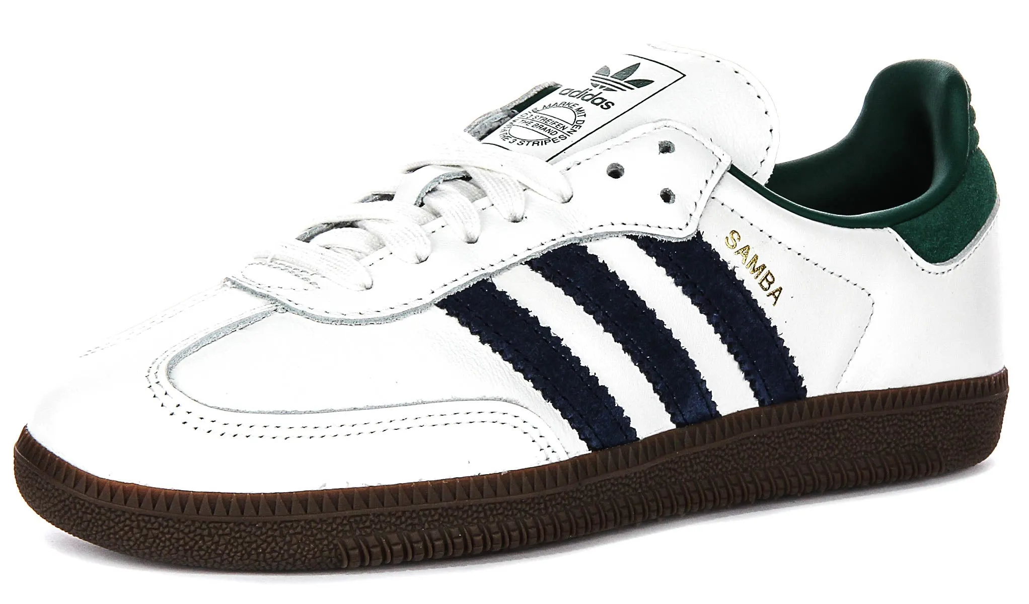 Adidas Samba OG In White Navy Green for Women Shoes Adidas