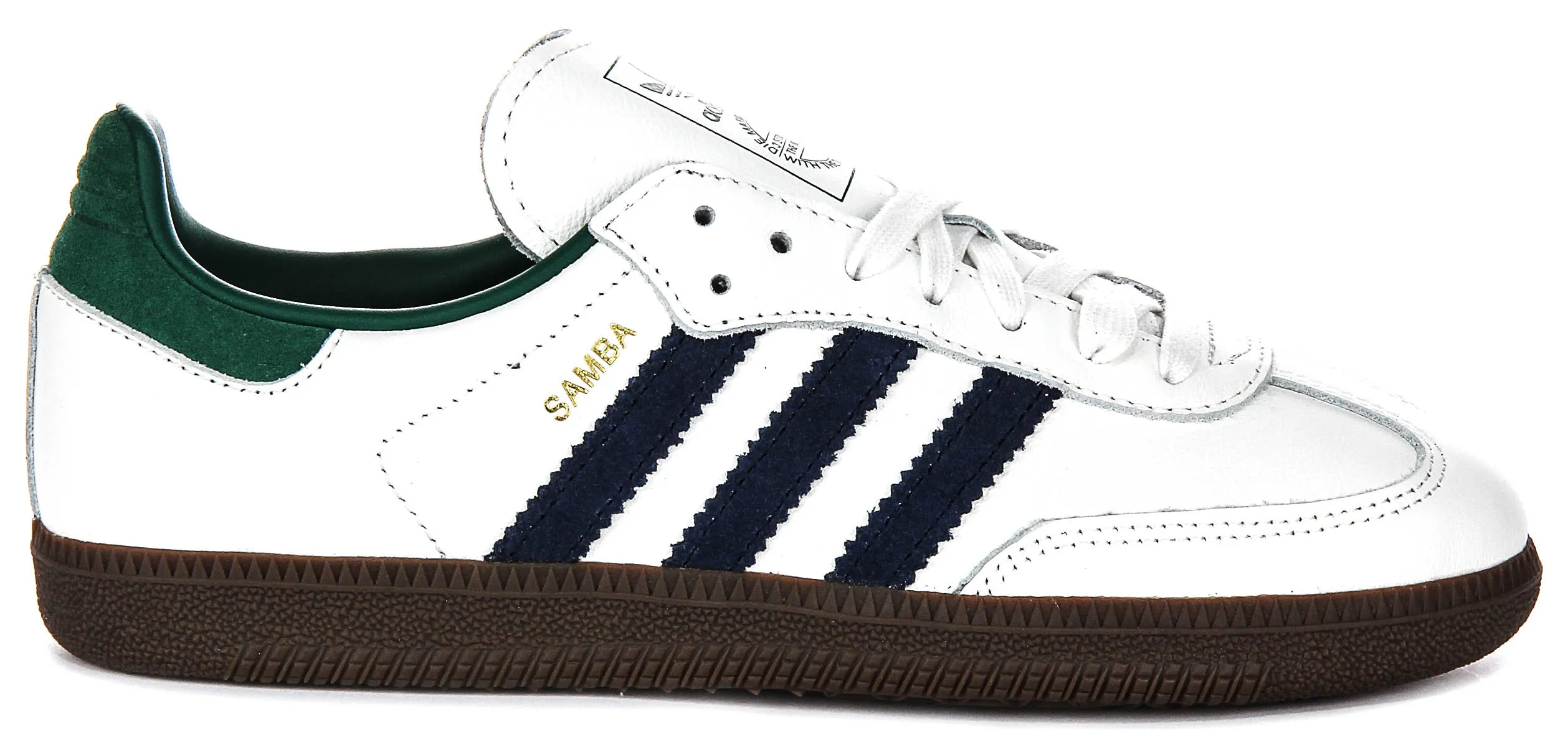 Adidas Samba OG In White Navy Green for Women Shoes Adidas
