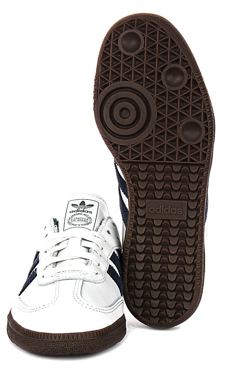 Adidas Samba OG In White Navy Green for Women Shoes Adidas