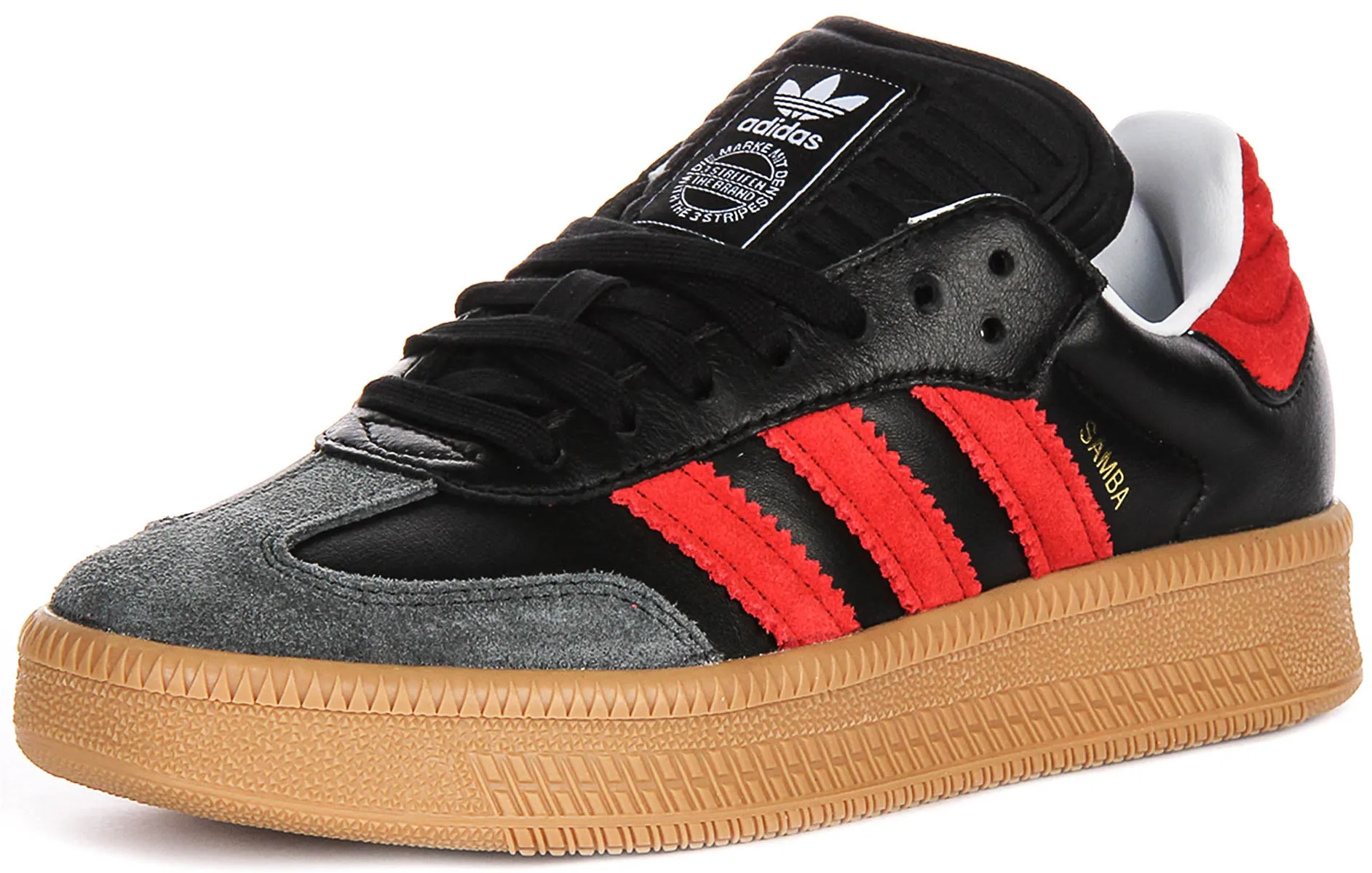 Adidas Samba XLG J In Black Red For Youth Shoes Adidas