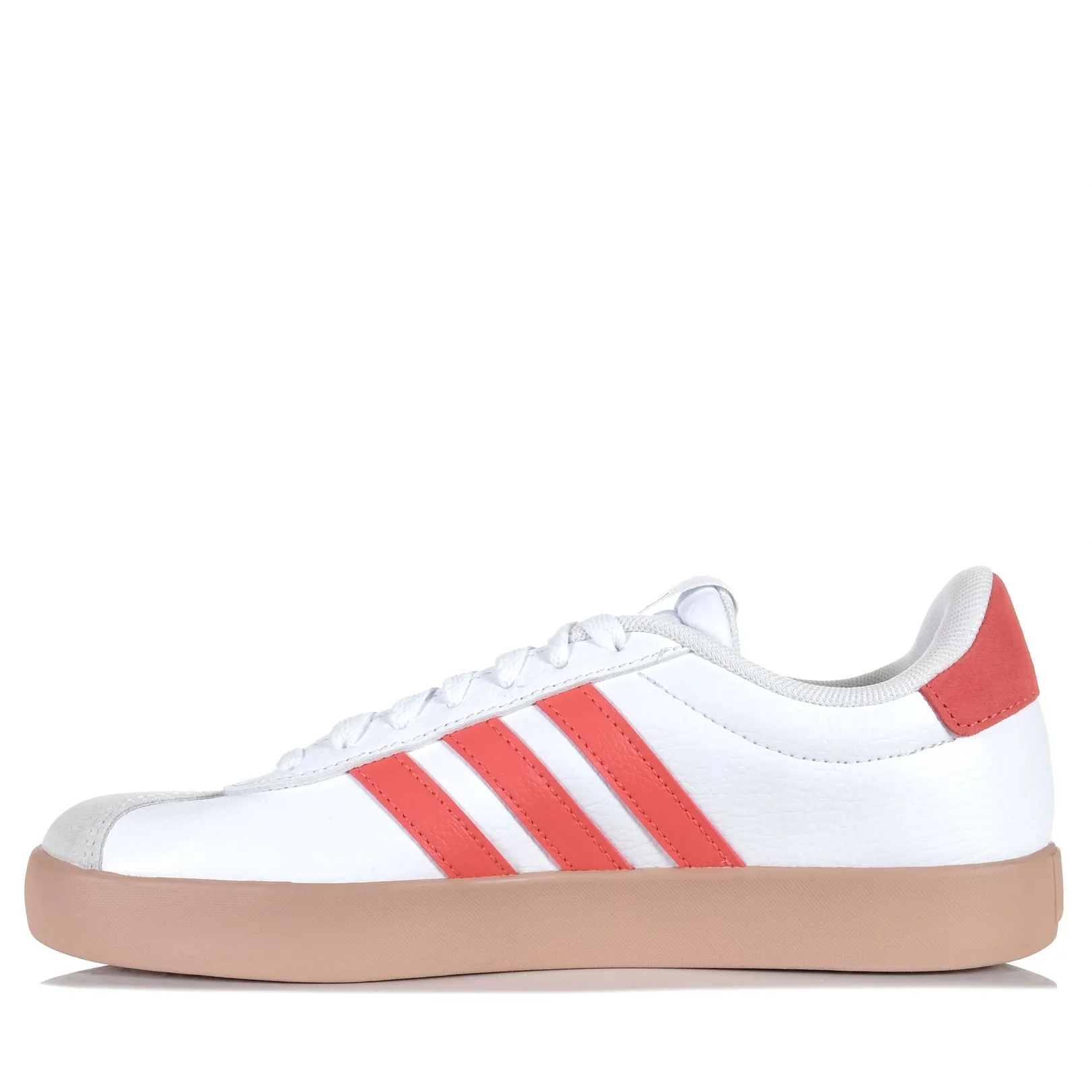 Adidas VL Court 3.0 Womens White/Preloved Scarlet Shoes_Adidas