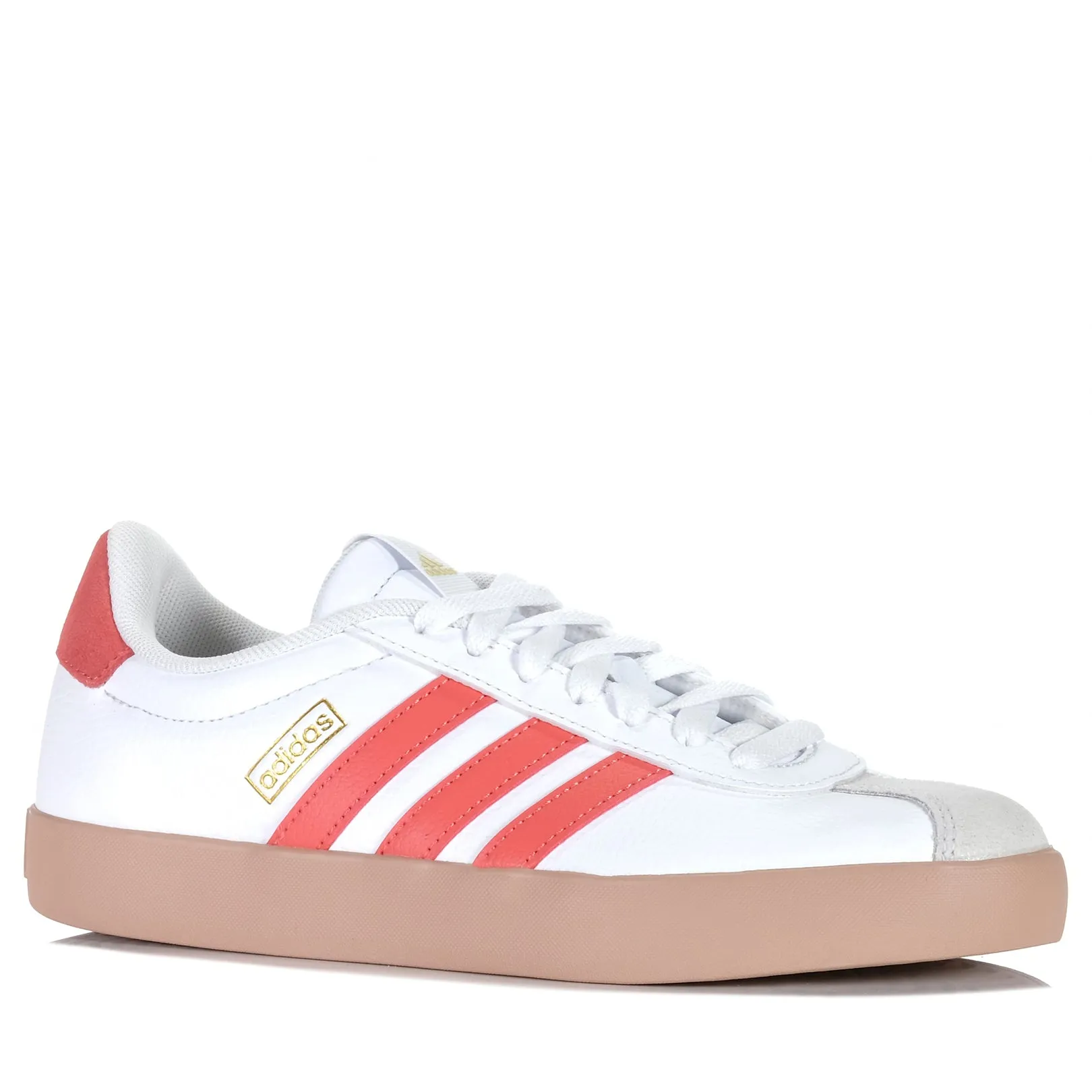 Adidas VL Court 3.0 Womens White/Preloved Scarlet Shoes_Adidas