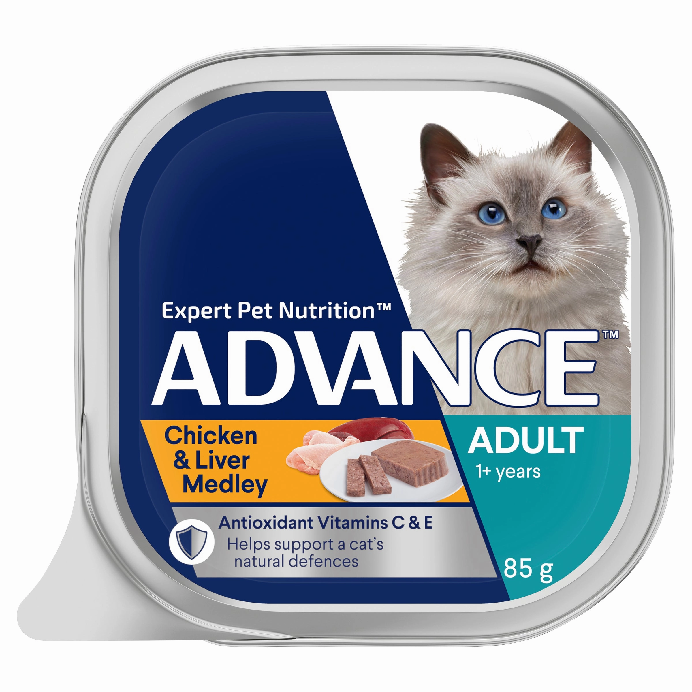 ADVANCE - Adult Chicken & Liver Medley Cat Wet Food (85g x 7pk)