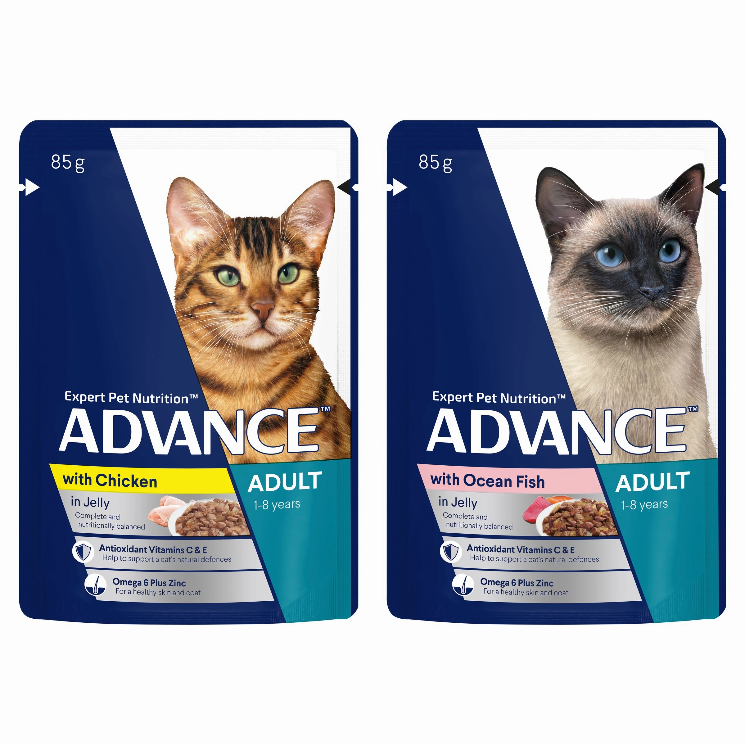 ADVANCE - Adult Multi Variety in Jelly Cat Wet Food (12pk x 85g)