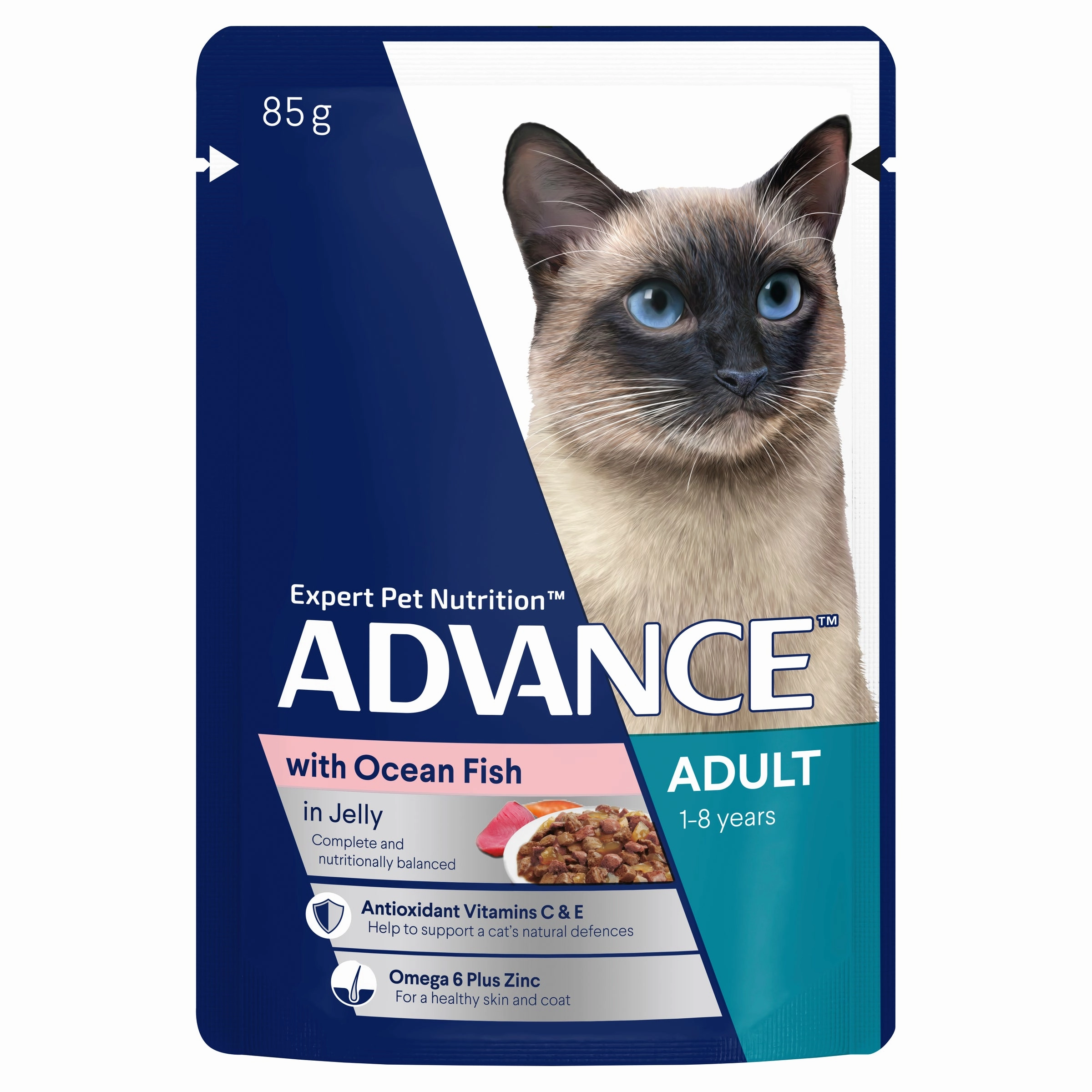 ADVANCE - Adult Ocean Fish in Jelly Cat Wet Food (12pk x 85g)