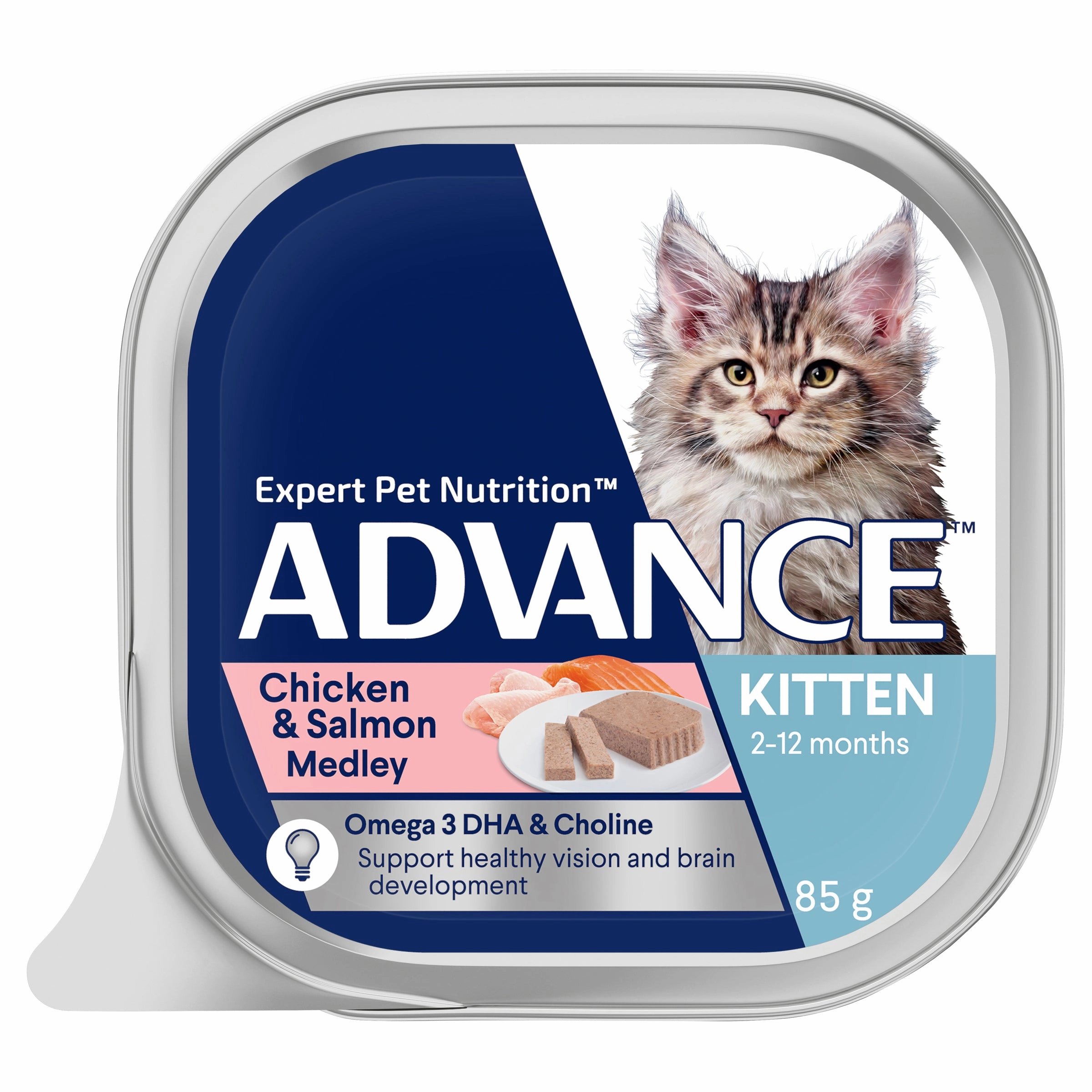 ADVANCE - Kitten Chicken & Salmon Medley Cat Wet Food (85g x 7pk)