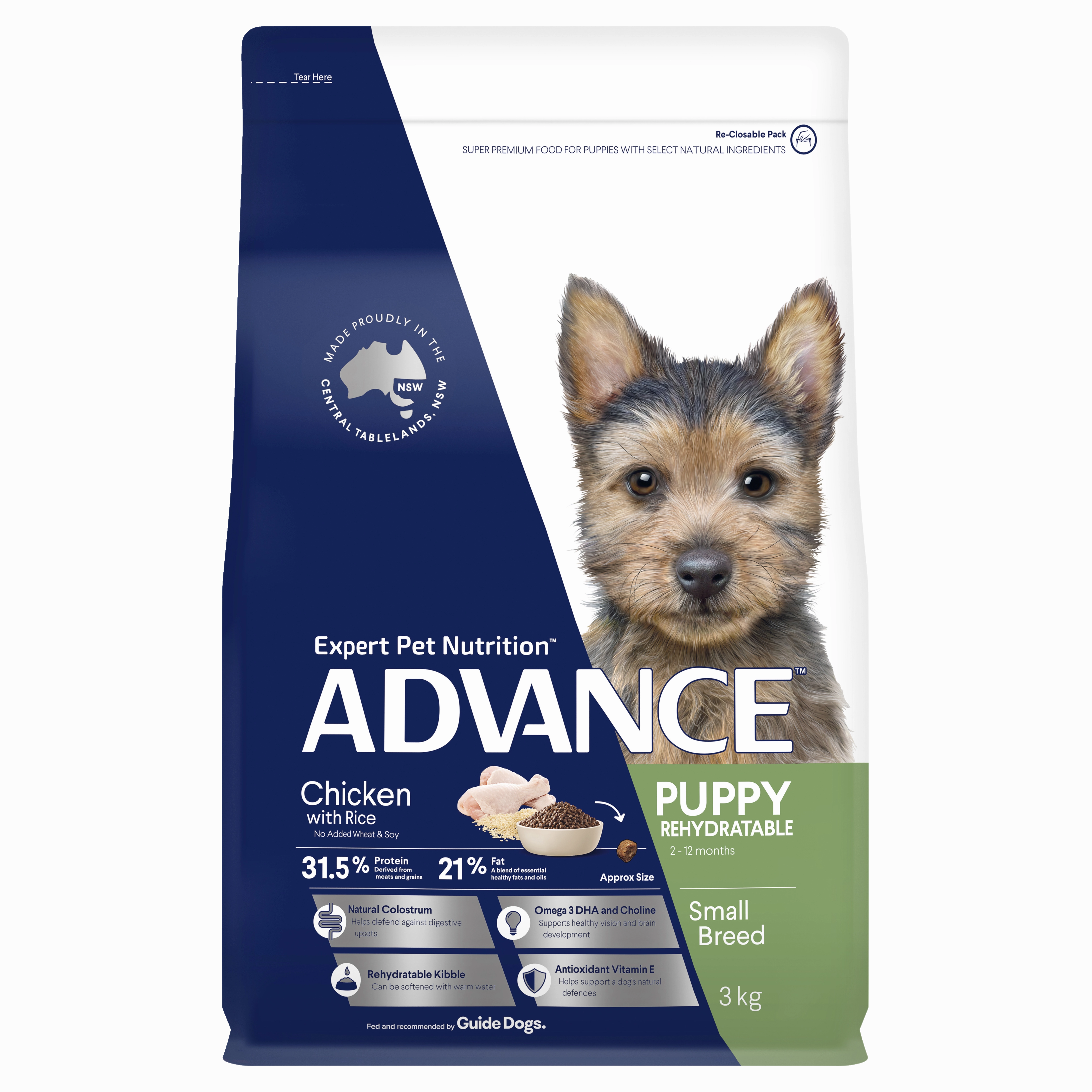 ADVANCE - Puppy Small Breed Chicken with Rice Dog Dry Food (3kg)