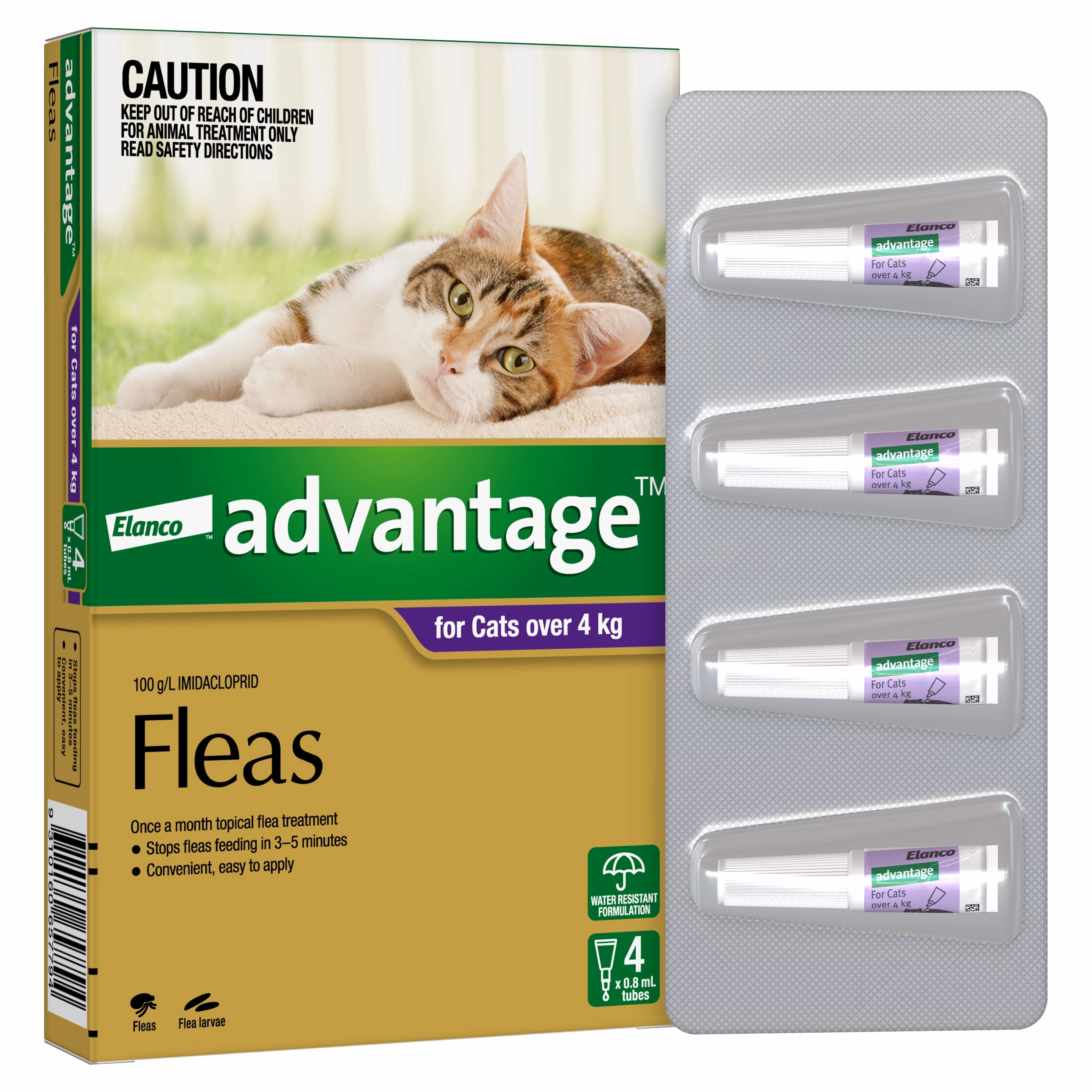 Advantage - Flea Treatment for Cats over 4kg (4pk)