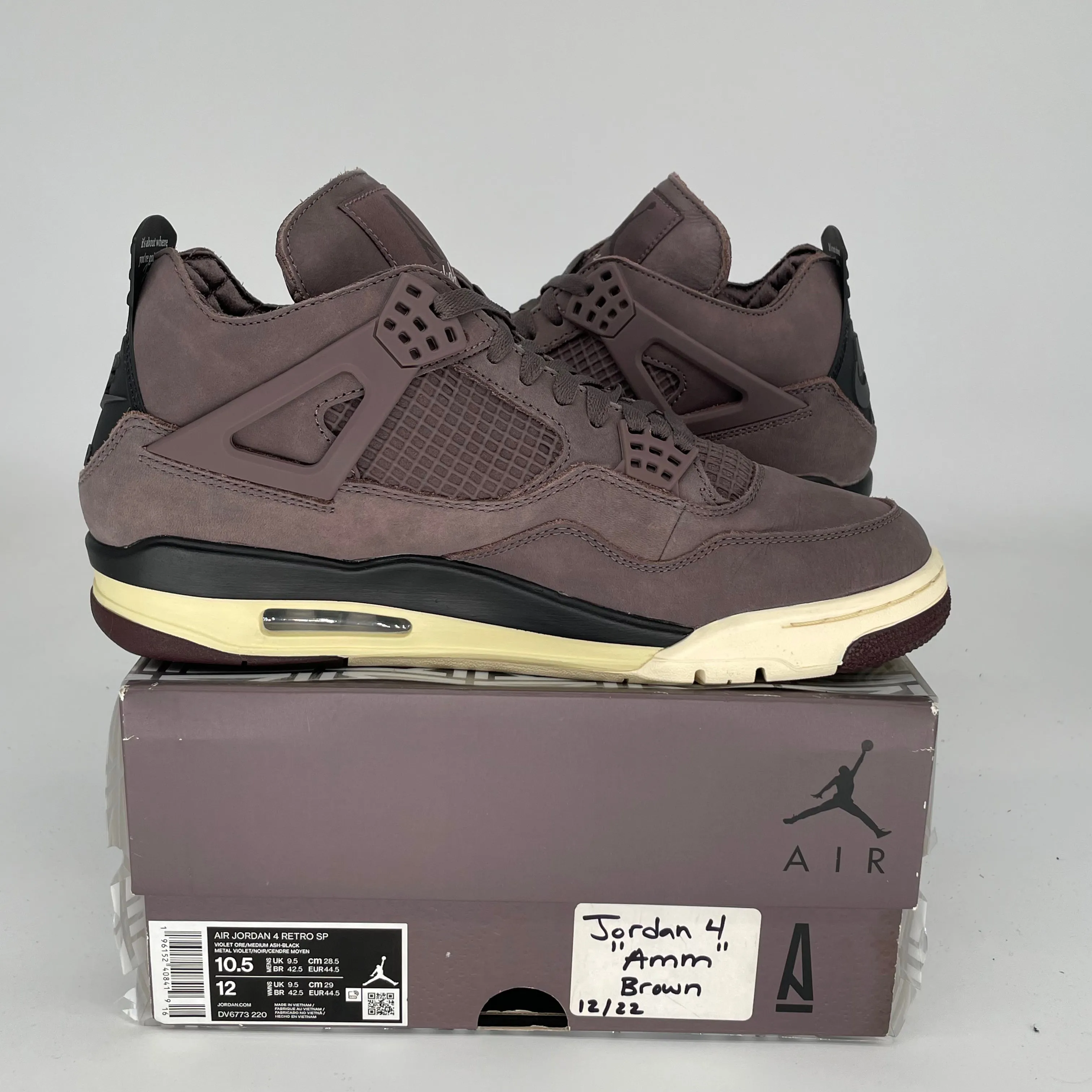 AIR JORDAN 4 A MA MANIERE VIOLET ORE SIZE 10.5 DV6773-220