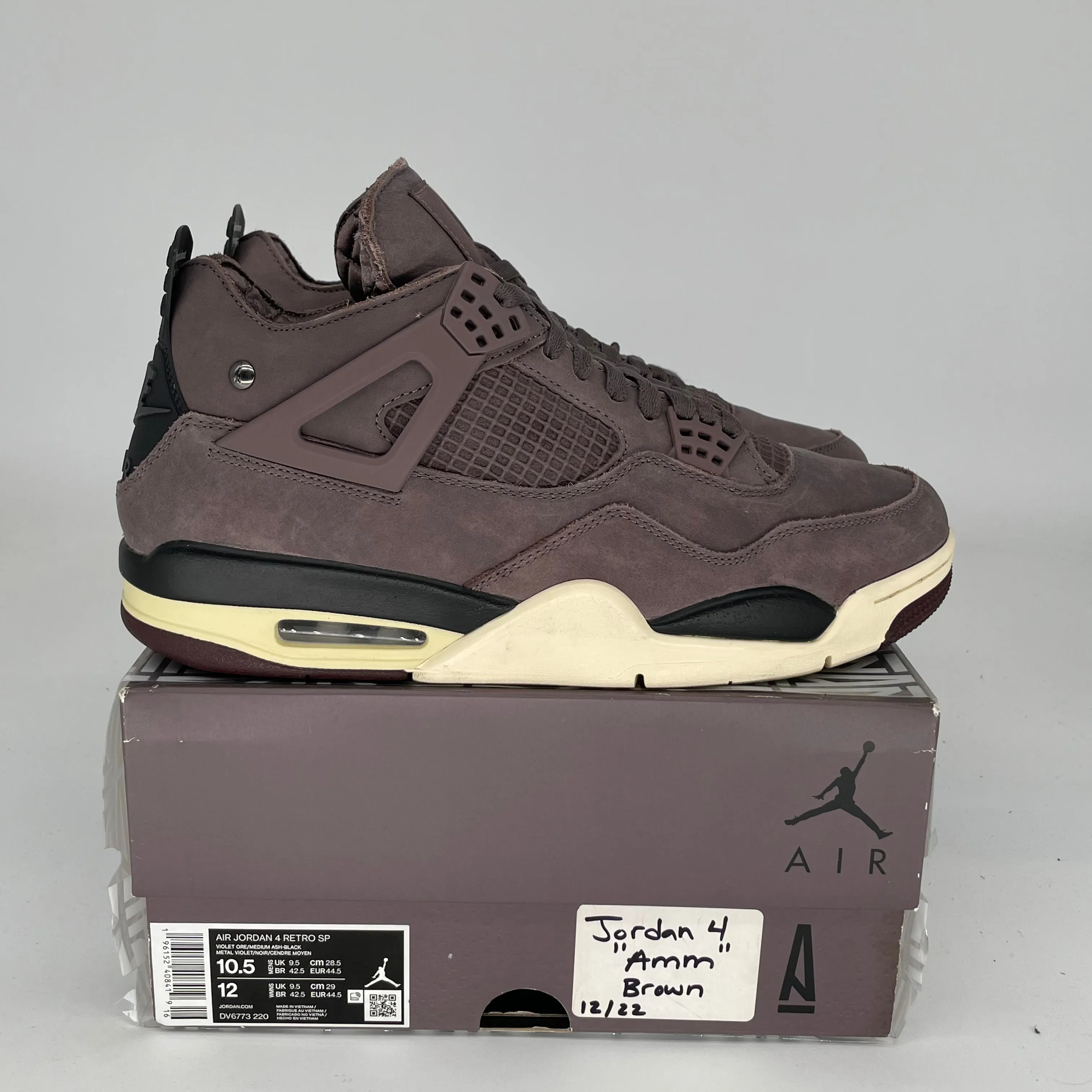 AIR JORDAN 4 A MA MANIERE VIOLET ORE SIZE 10.5 DV6773-220