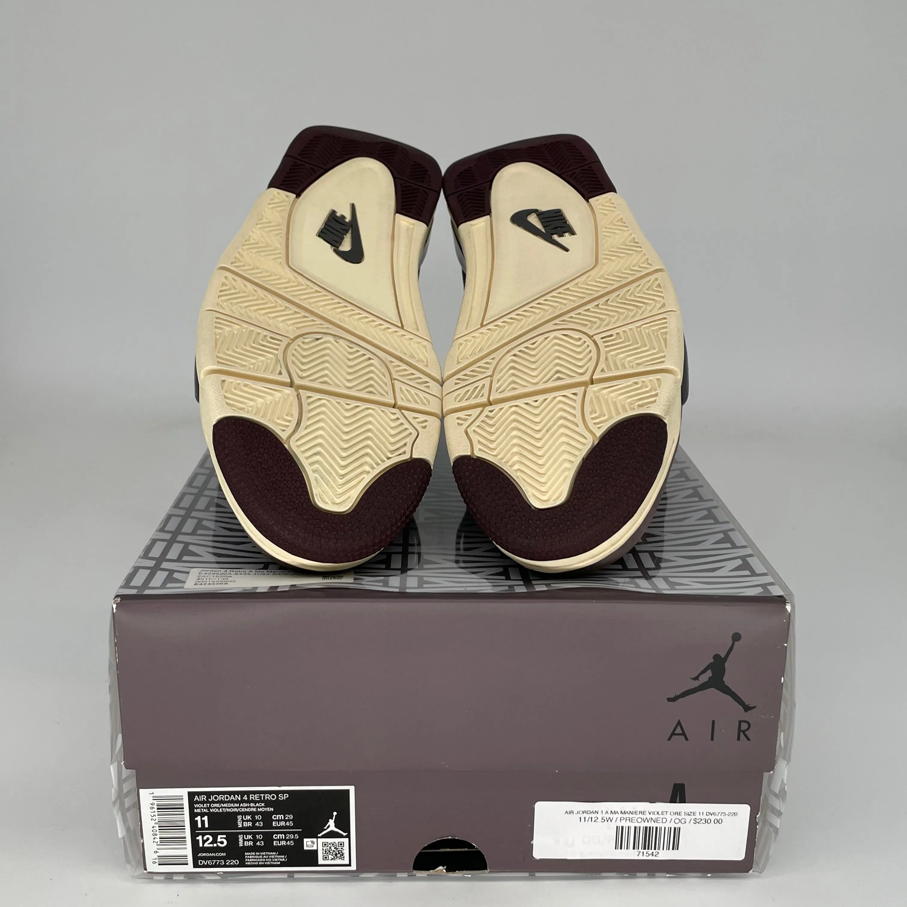 AIR JORDAN 4 A MA MANIERE VIOLET ORE SIZE 11 DV6773-220