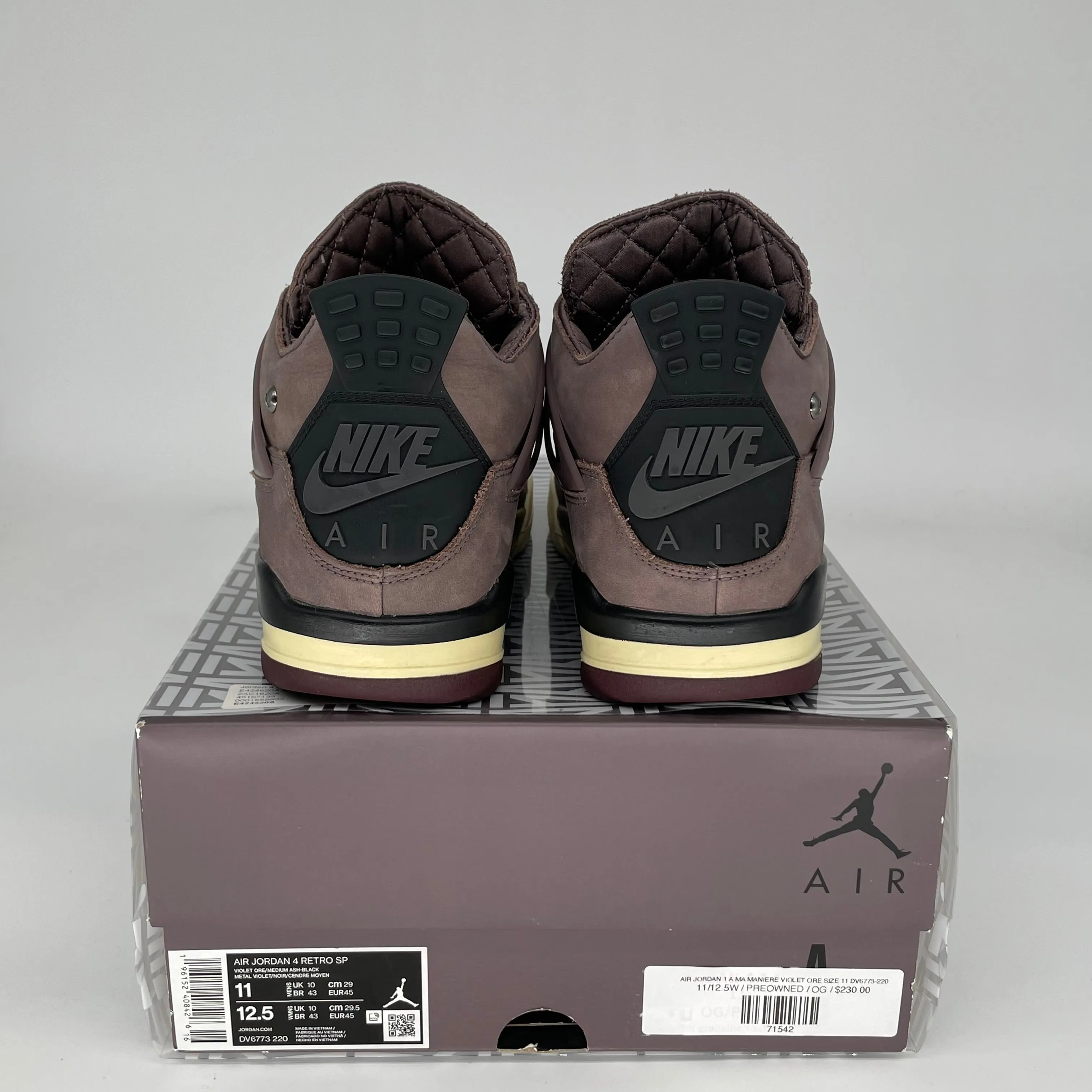 AIR JORDAN 4 A MA MANIERE VIOLET ORE SIZE 11 DV6773-220