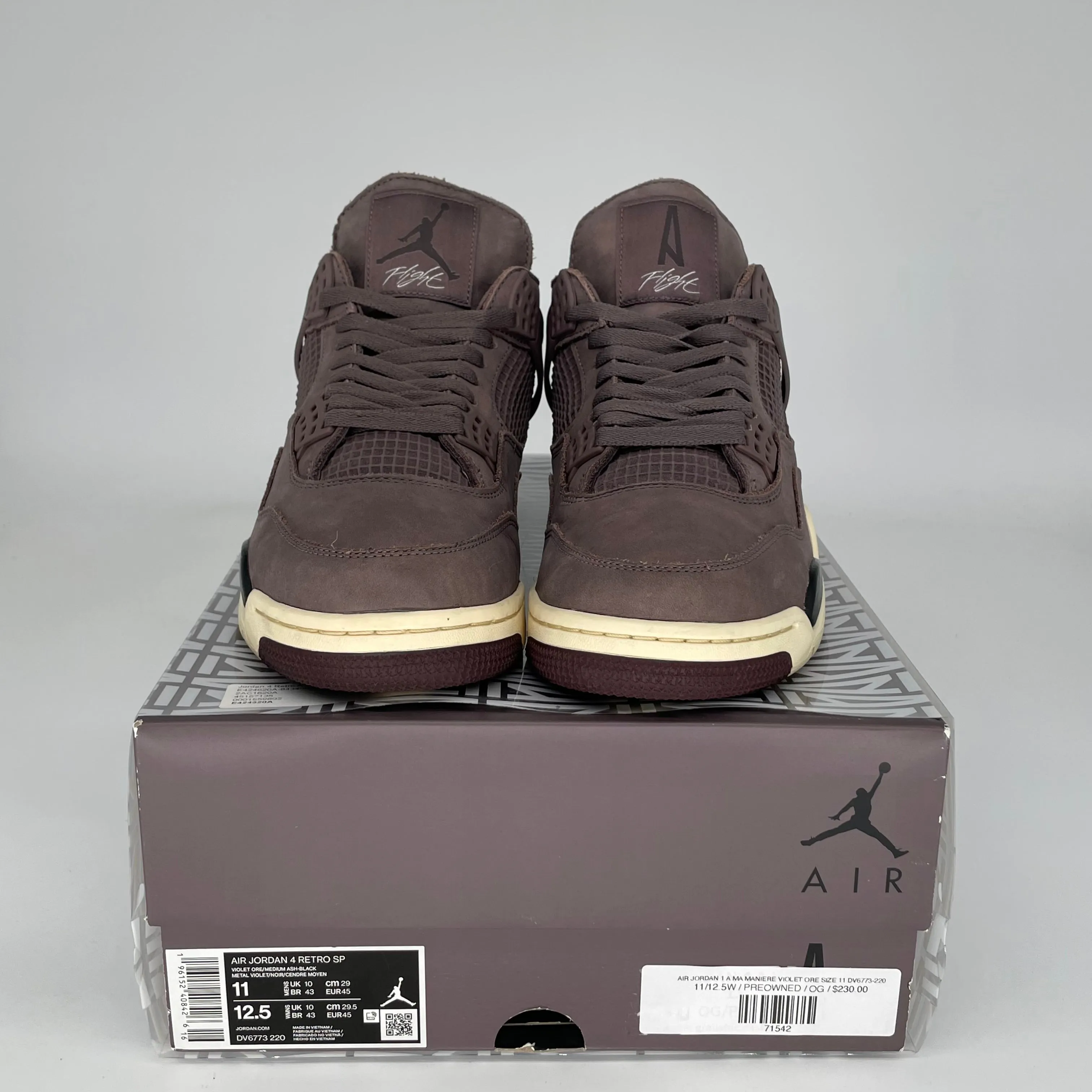 AIR JORDAN 4 A MA MANIERE VIOLET ORE SIZE 11 DV6773-220