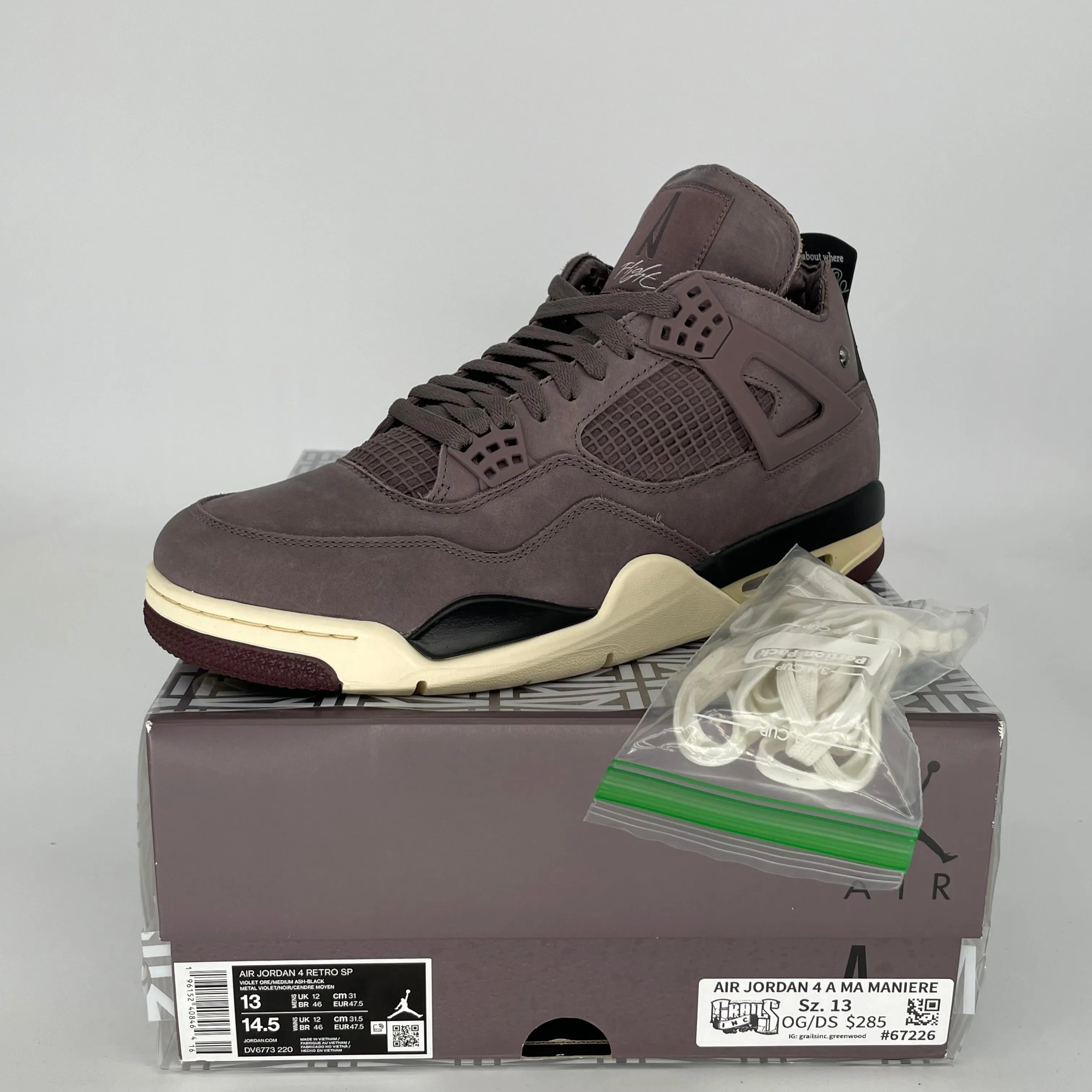AIR JORDAN 4 A MA MANIERE VIOLET ORE SIZE 13 DV6773-220