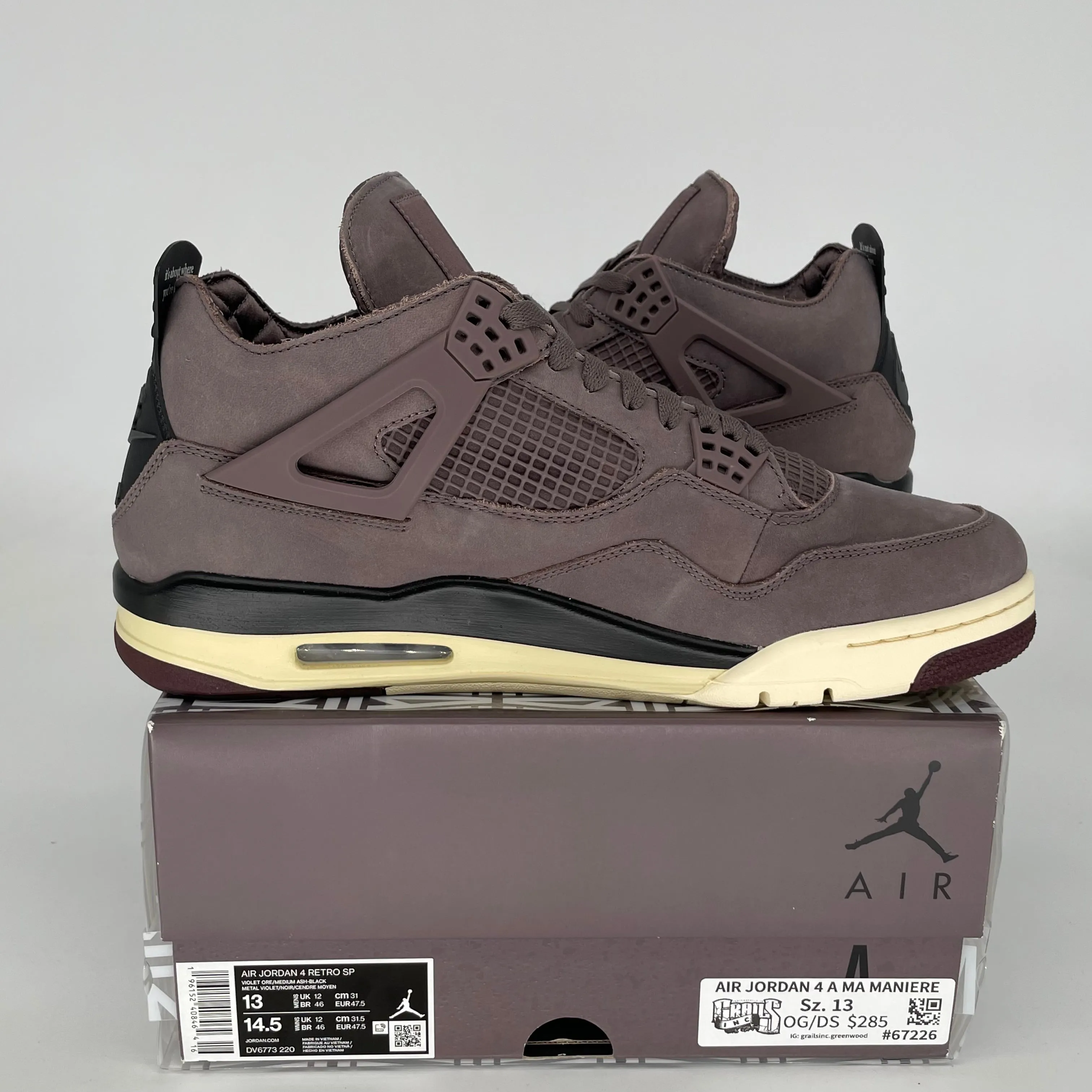 AIR JORDAN 4 A MA MANIERE VIOLET ORE SIZE 13 DV6773-220