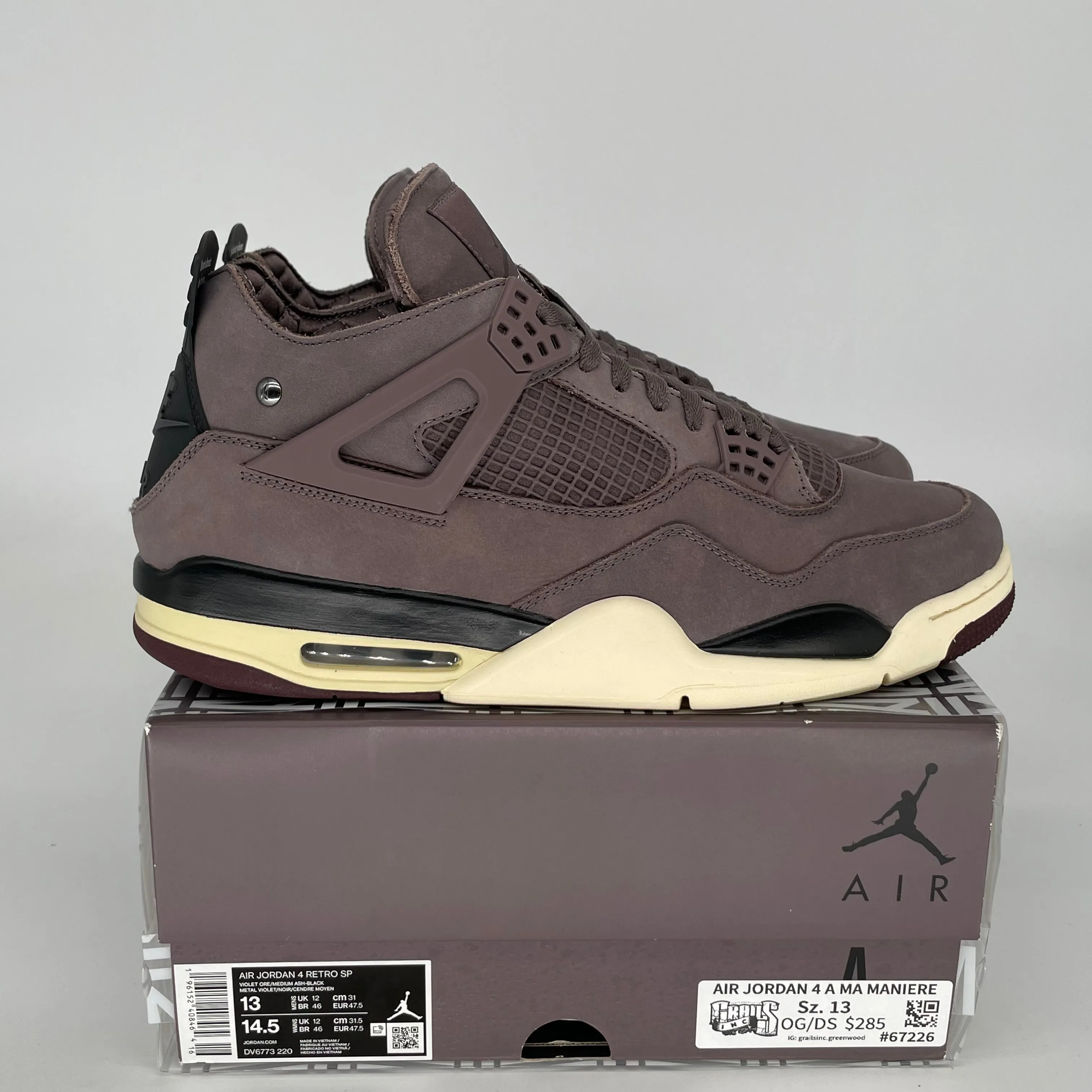 AIR JORDAN 4 A MA MANIERE VIOLET ORE SIZE 13 DV6773-220