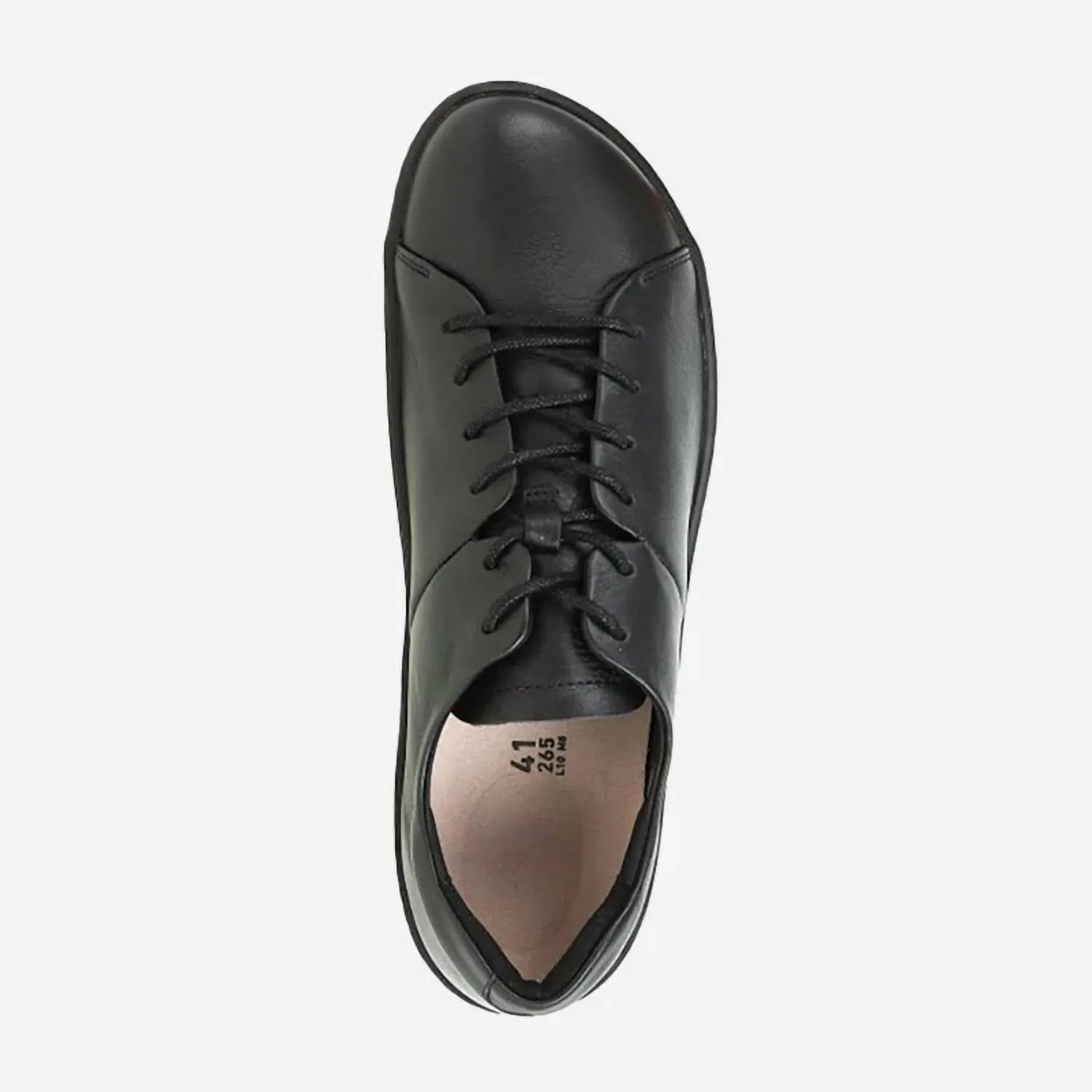 Albany Leather Sneakers - Regular Width In Black