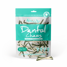 Altimate Pet Dog Dental Chews Infused with Mint & Chlorophyll - Mint Mini Stick 55pcs